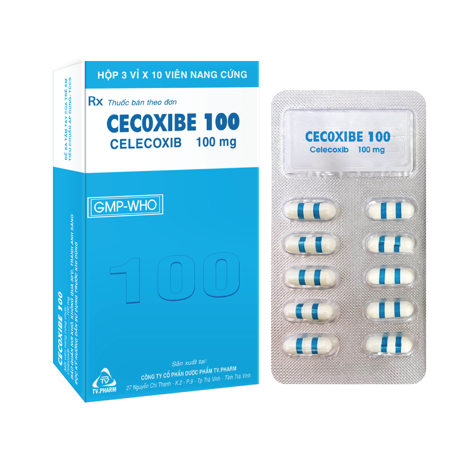 viên nang cứng Cecoxibe 100 V/10, H/30